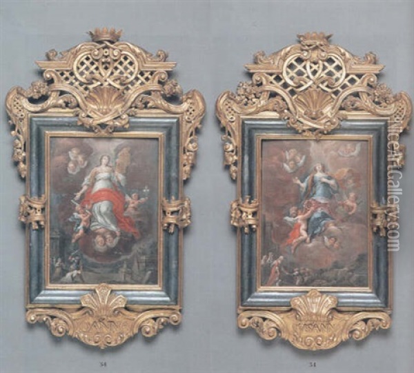 Religiose Sceneri Med Johanne Oil Painting - Johann Jacob Eybelwieser