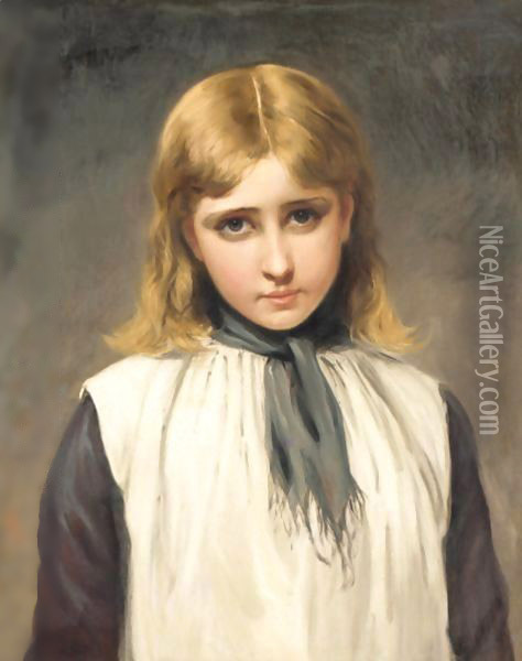 Portrait Of A Girl 2 Oil Painting - Charles Sillem Lidderdale