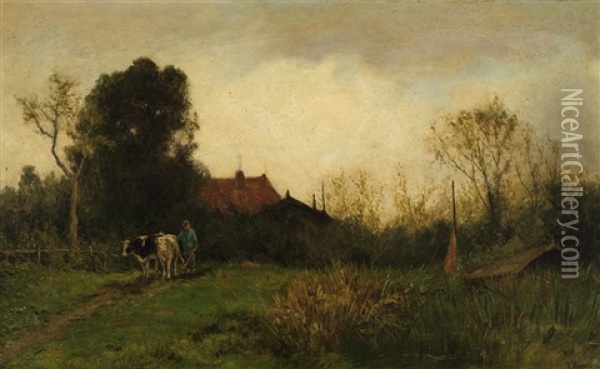 Pastoral Scene Oil Painting - Jacob Henricus Maris