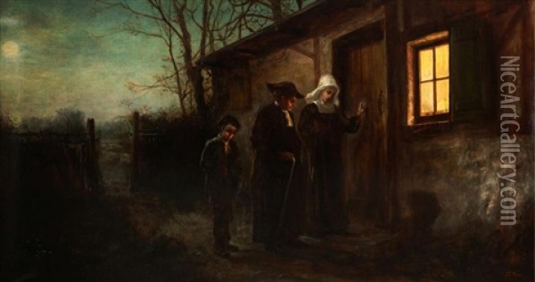 Errand Of Mercy Oil Painting - James Crawford Thom