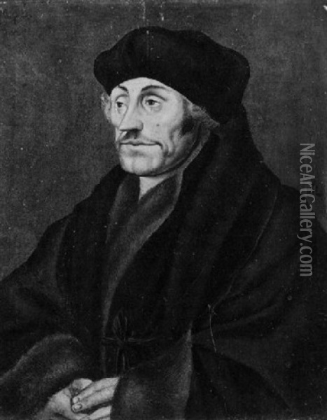 Bildnis Des Humanisten Erasmus Von Rotterdam Oil Painting - Lucas Cranach the Elder