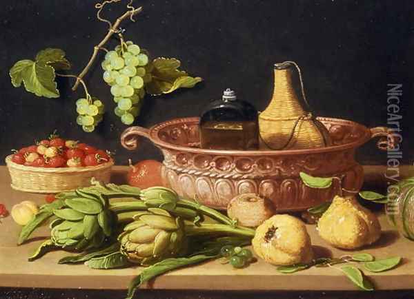 A Still Life with Artichokes Oil Painting - Jan van Kessel