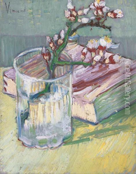 Nature Morte, Branche D'amandier Oil Painting - Vincent Van Gogh