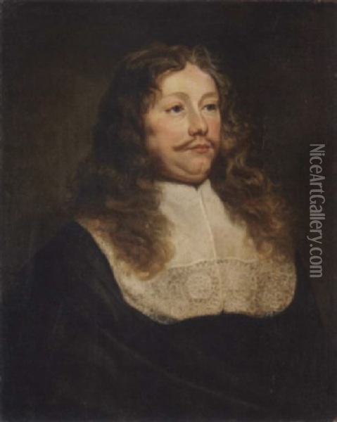 A Portrait Of A Gentleman With A Lace Collar Oil Painting - Peeter Franchoys