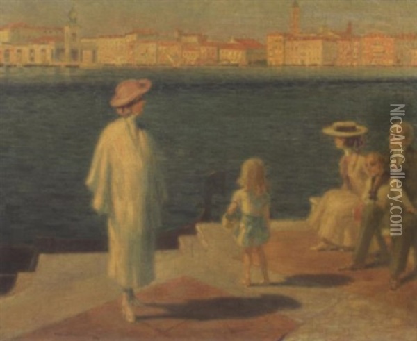 Abendliches Venedig Oil Painting - Max Schlichting