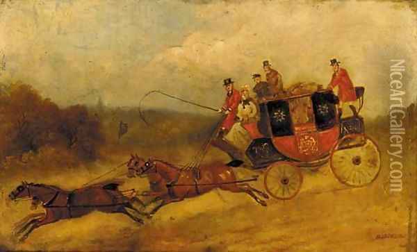 The Brighton coach Oil Painting - Samuel Henry Gordon Alken