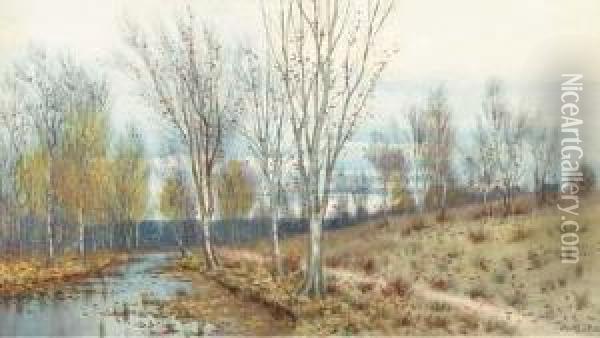 Meadow Stream Oil Painting - George Howell Gay