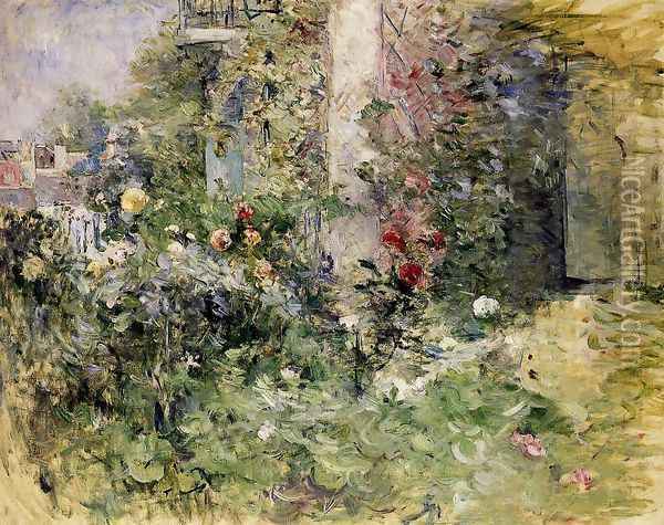 The Garden At Bougival Oil Painting - Berthe Morisot