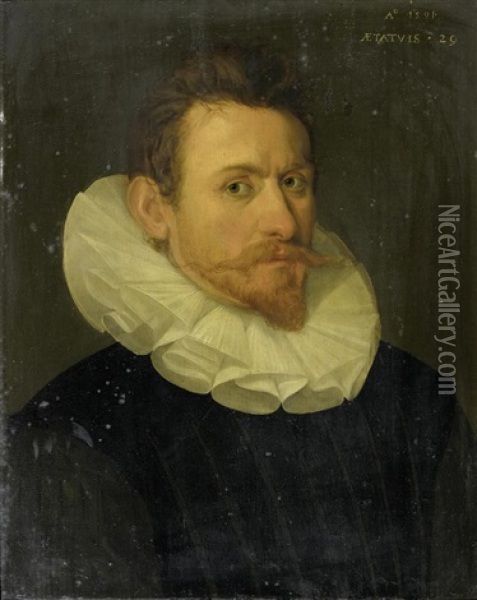 Portrat Eines Herren Oil Painting - Gortzius Geldorp