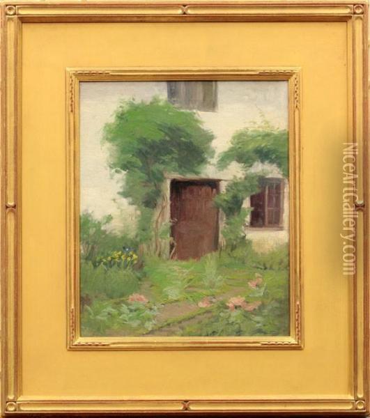 ''garden Pathway'' Oil Painting - Harriette Bowdoin