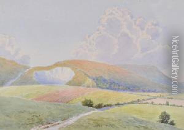 Extensive Landscape Oil Painting - Thomas Charles Leeson Rowbotham