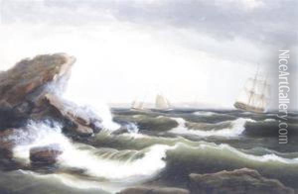Off The Maine Coast Oil Painting - Thomas Birch