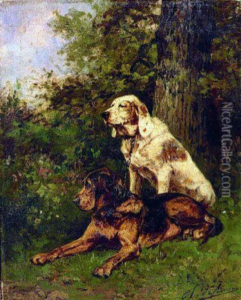 Waiting For Master Oil Painting - Charles Olivier De Penne