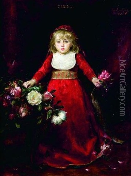 Portrait De Zanina Oil Painting -  Carolus-Duran