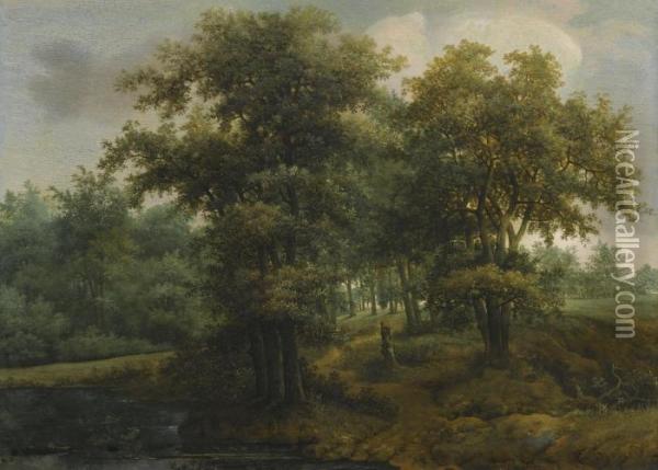 Woodland Scene Oil Painting - Johan Lagoor