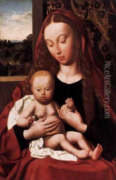 Virgin and Child 2 Oil Painting - Tot Sint Jans Geertgen