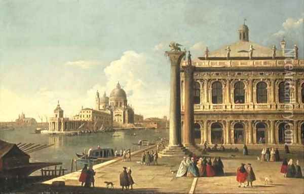 The Piazzetta di San Marco, Venice, with the Libreria Oil Painting - Antonio Joli