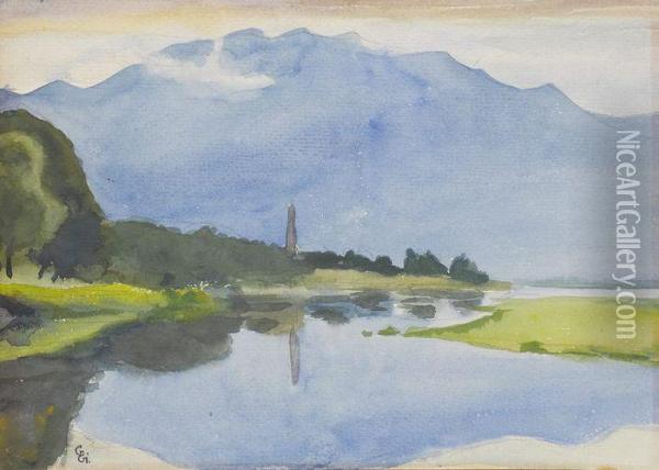 Seelandschaft Oil Painting - Gustav Gamper