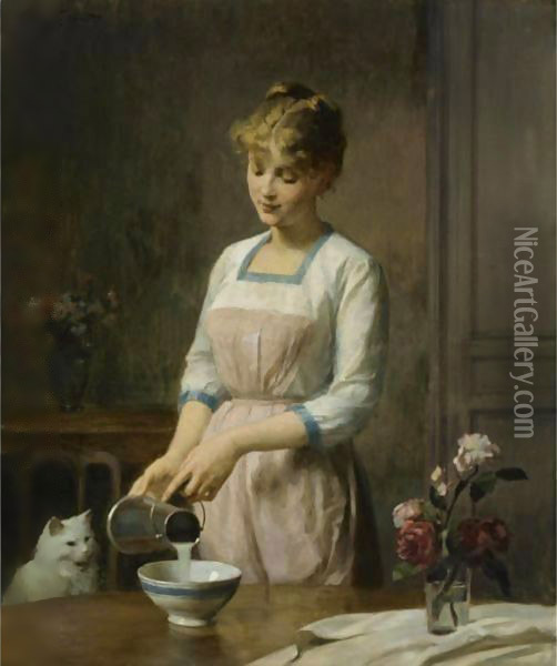 Anticipation Oil Painting - Victor-Gabriel Gilbert
