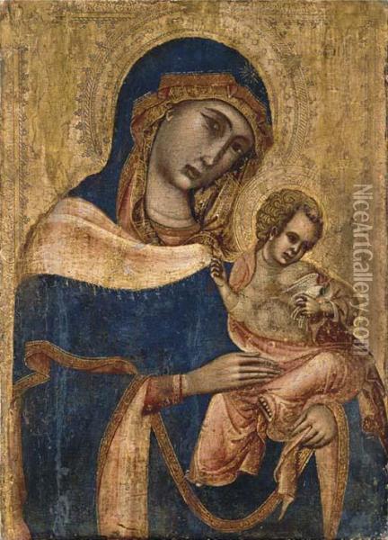 The Madonna And Child Oil Painting - Master Of The Sterbini Diptych