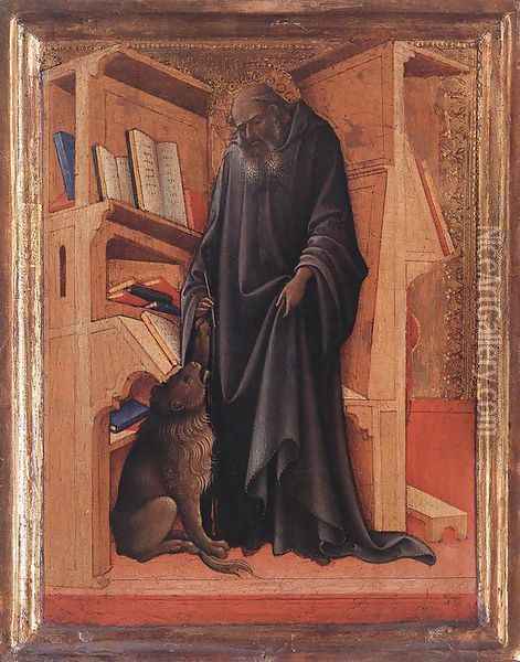 Diptych- St Jerome c. 1420 Oil Painting - Lorenzo Monaco
