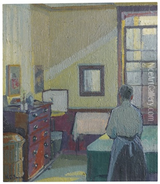 Interior (mrs Mounter) Oil Painting - Harold Gilman