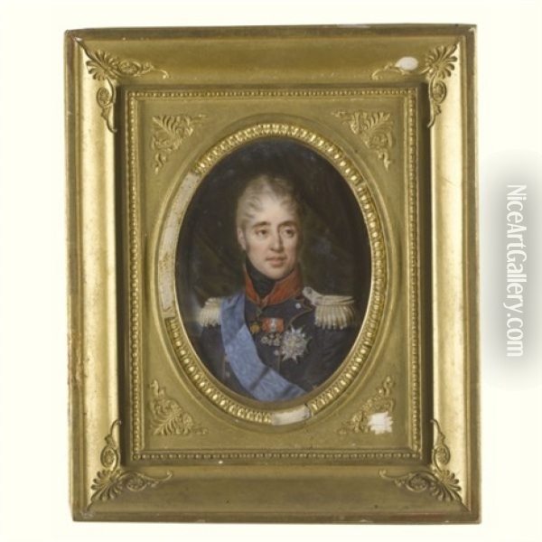 Portrait Of Charles X, King Of France And Navarre Oil Painting - Daniel Saint