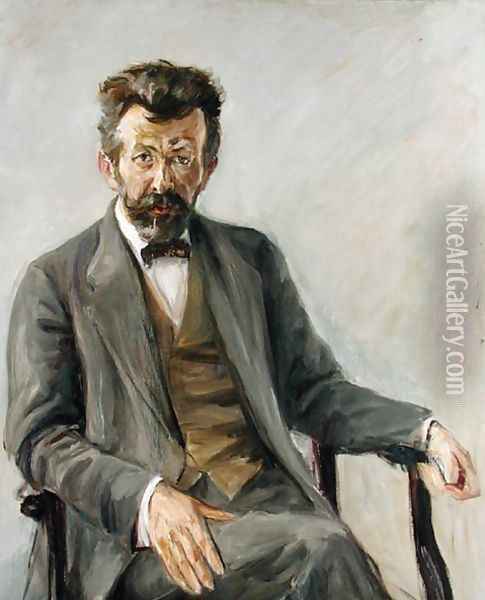 The Poet Richard Dehmel (1863-1920), 1909 Oil Painting - Max Liebermann
