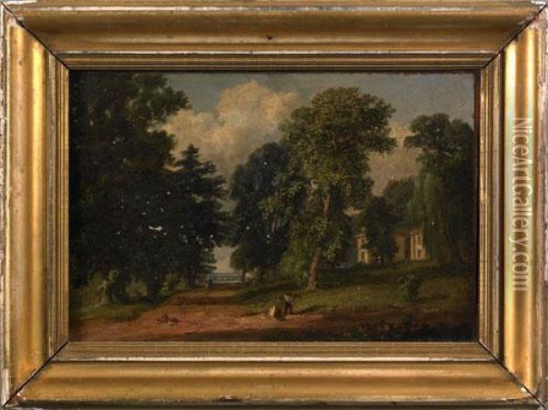 Landscape Of Fairmont Park Oil Painting - William Russell Smith