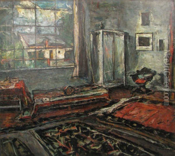 The Shop In Targoviste Oil Painting - Gheorghe Petrascu