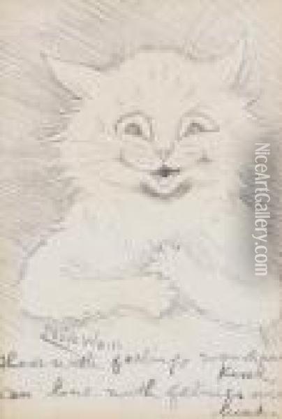 Those With Feelings... Oil Painting - Louis William Wain