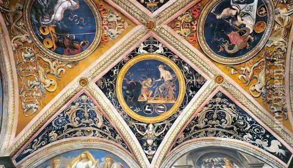 Ceiling decoration (detail) 2 Oil Painting - Pietro Vannucci Perugino