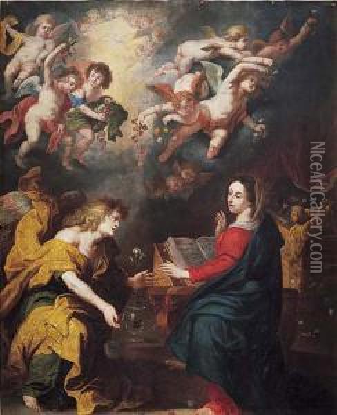 La Anunciacion Oil Painting - Pieter Casteels
