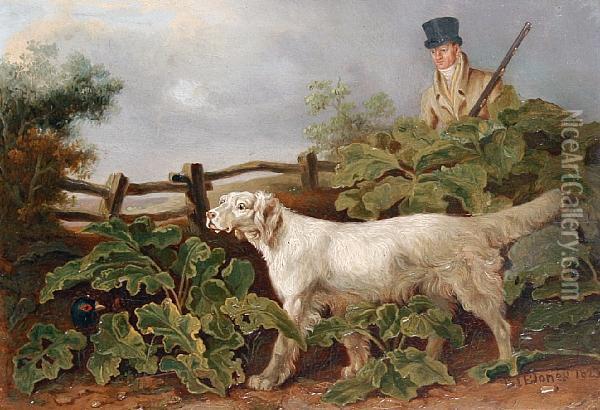 A Huntsman And His Hound Oil Painting - Samuel John Egbert Jones