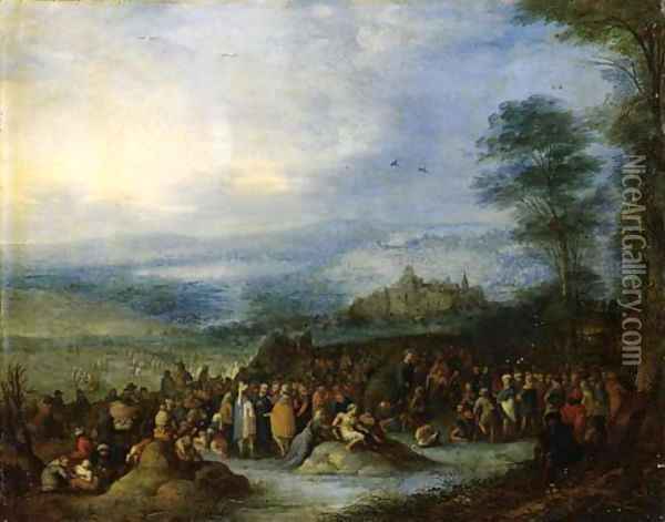 Christ preaching to the Multitude Oil Painting - Joseph van Bredael