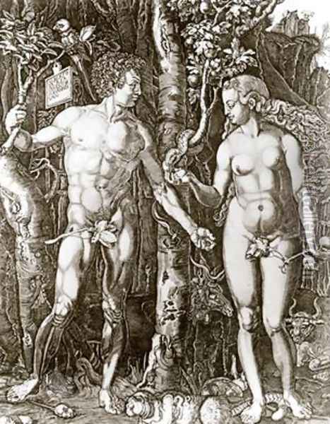 Adam and Eve Oil Painting - Johann Ladenspelder