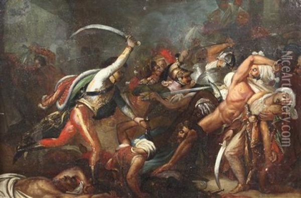La Revolte Du Caire Oil Painting - Anne-Louis Girodet de Roucy-Trioson