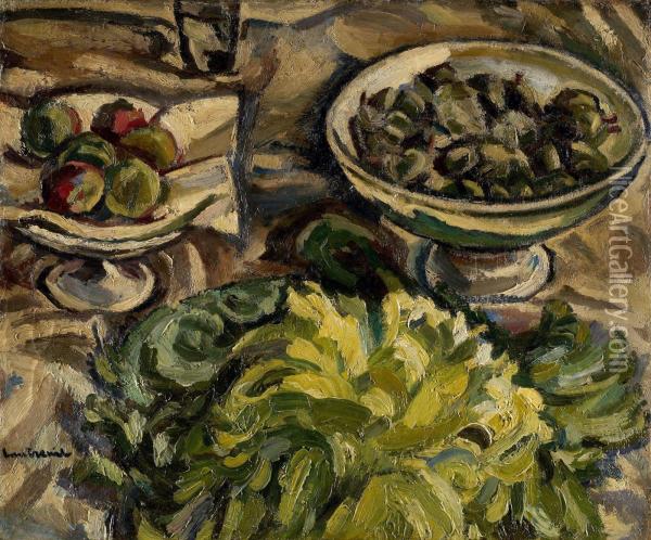 Nature Morte Aux Fruits Oil Painting - Maurice Albert Loutreuil