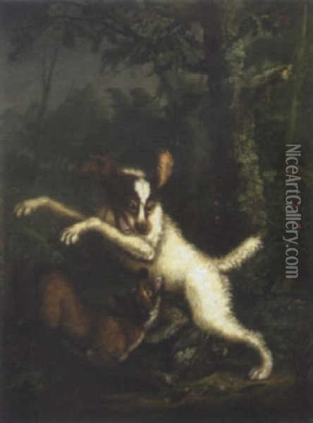 L'attaque Du Renard Oil Painting - Johann Friedrich Seupel