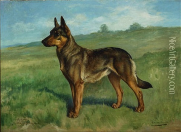 Champion "hertha Von Ehrengrund" Oil Painting - Gustav Muss-Arnolt