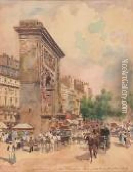 Calle De Paris Oil Painting - Carlo Brancaccio