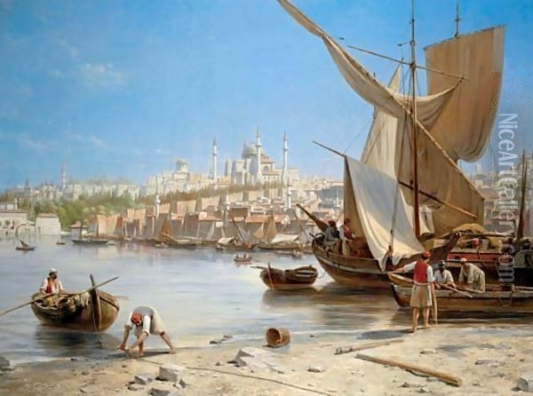 Constantinople Oil Painting - Jacques Carabain