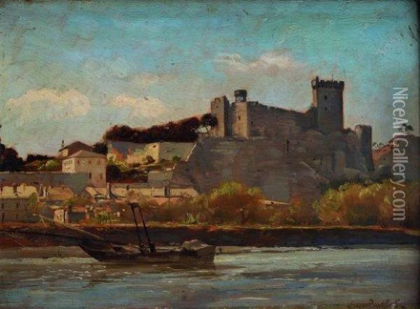 Le Chateau De Tarascon Oil Painting - Eugene Berthelon