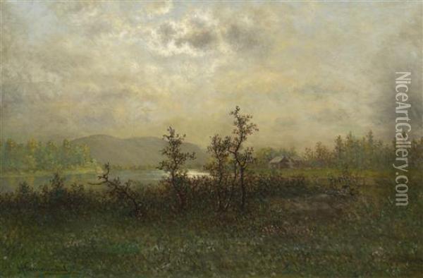 Lake Meadow Oil Painting - John Olson Hammerstad