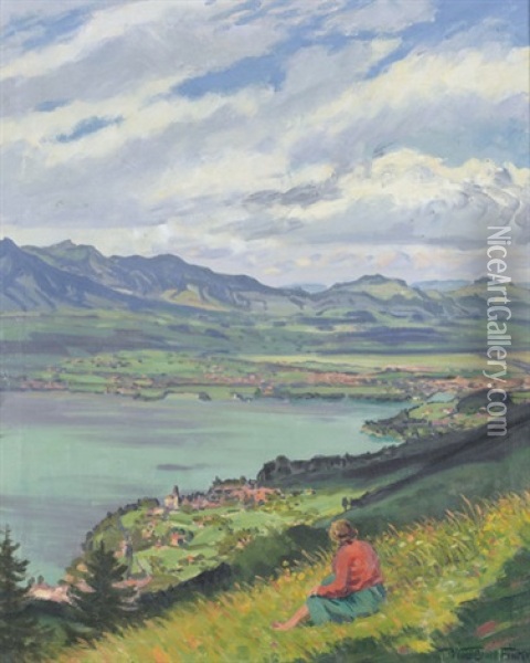 Sommerzeit - Ferienzeit Oil Painting - Waldemar Theophil Fink