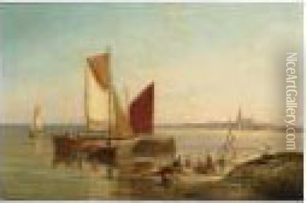 Witte Scheldt, Schiedam Oil Painting - William Raymond Dommersen