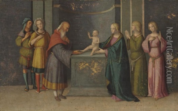 The Circumcision Of Christ Oil Painting - Marco Palmezzano