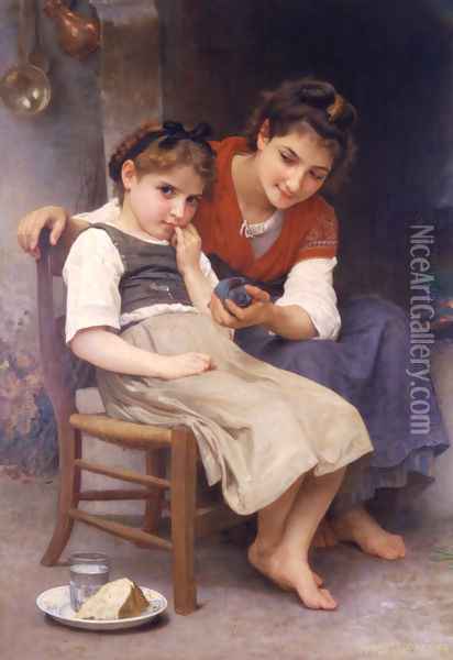 Petite boudeuse (The little sulk) Oil Painting - William-Adolphe Bouguereau