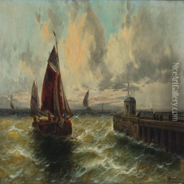 Marine. Oil Painting - William Delmar