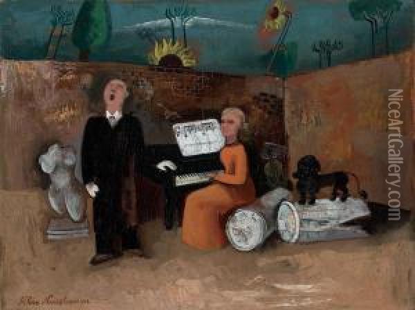 Komisches Konzert Ii Oil Painting - Felix Nussbaum